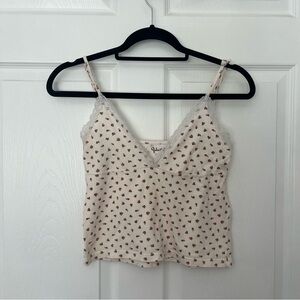 Floral Lace Trim Brandy Melville Cami Top